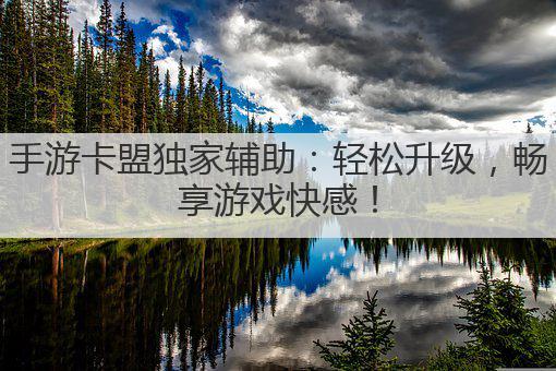手游卡盟独家辅助：轻松升级，畅享游戏快感！