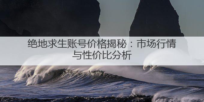 绝地求生账号价格揭秘：市场行情与性价比分析