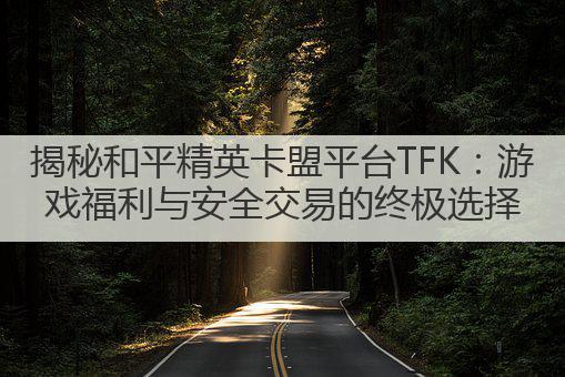 揭秘和平精英卡盟平台TFK:游戏福利与安全交易的终极选择