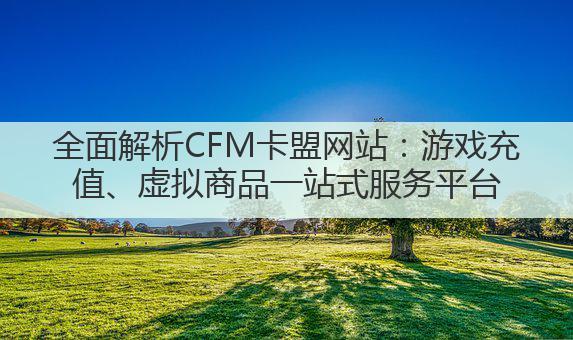 全面解析CFM卡盟网站:游戏充值、虚拟商品一站式服务平台