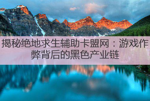 揭秘绝地求生辅助卡盟网:游戏作弊背后的黑色产业链