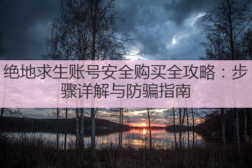 绝地求生账号安全购买全攻略:步骤详解与防骗指南
