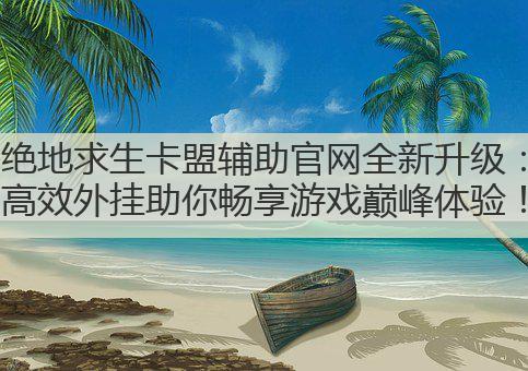 绝地求生卡盟辅助官网全新升级：高效外挂助你畅享游戏巅峰体验！