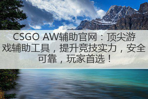 CSGO AW辅助官网:顶尖游戏辅助工具,提升竞技实力,安全可靠,玩家首选!