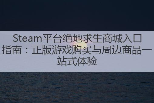 Steam平台绝地求生商城入口指南:正版游戏购买与周边商品一站式体验