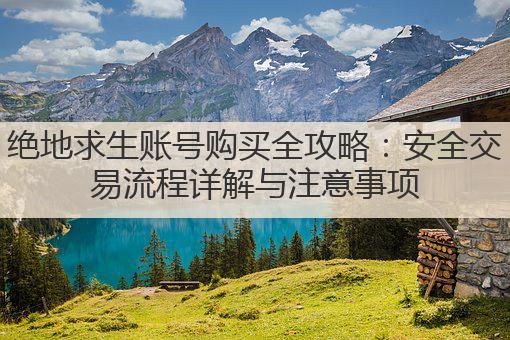 绝地求生账号购买全攻略:安全交易流程详解与注意事项