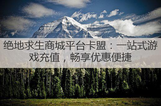 绝地求生商城平台卡盟:一站式游戏充值,畅享优惠便捷
