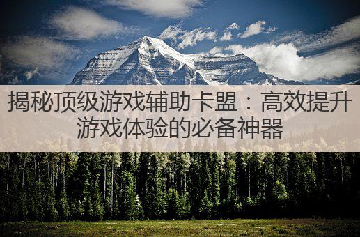 揭秘顶级游戏辅助卡盟:高效提升游戏体验的必备神器