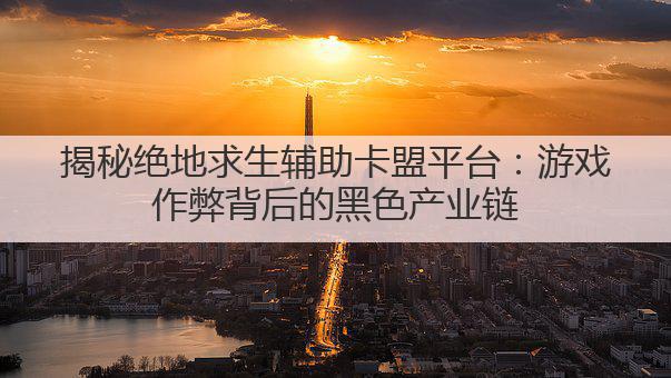 揭秘绝地求生辅助卡盟平台:游戏作弊背后的黑色产业链