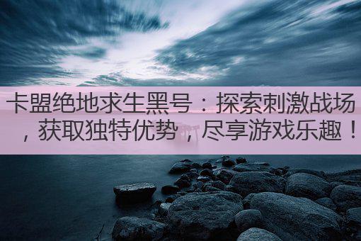 卡盟绝地求生黑号：探索刺激战场，获取独特优势，尽享游戏乐趣！