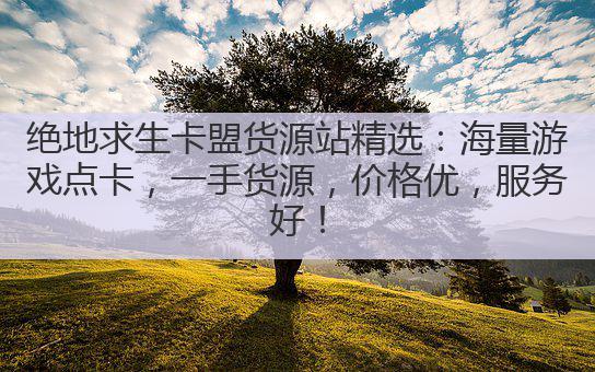 绝地求生卡盟货源站精选：海量游戏点卡，一手货源，价格优，服务好！
