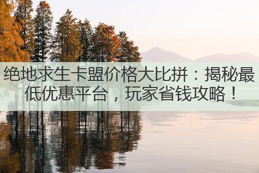 绝地求生卡盟价格大比拼:揭秘最低优惠平台,玩家省钱攻略!