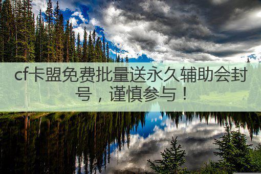 卡盟免费送永久辅助武器,福利大放送!