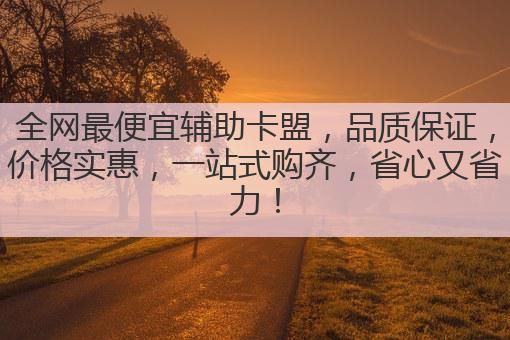 全网最便宜辅助卡盟，品质保证，价格实惠，一站式购齐，省心又省力！