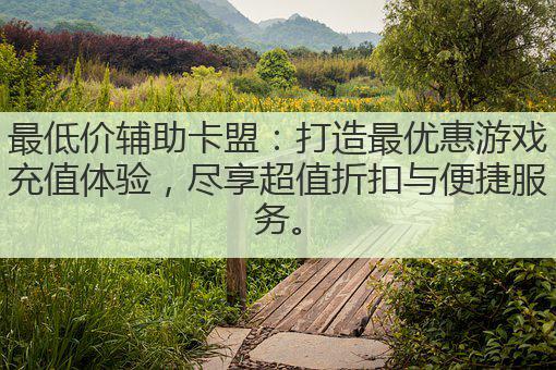 最低价辅助卡盟:打造最优惠游戏充值体验,尽享超值折扣与便捷服务。