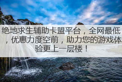 绝地求生辅助卡盟平台，全网最低，优惠力度空前，助力您的游戏体验更上一层楼！