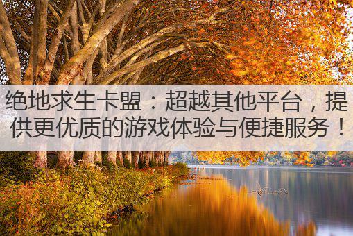 绝地求生卡盟:超越其他平台,提供更优质的游戏体验与便捷服务!