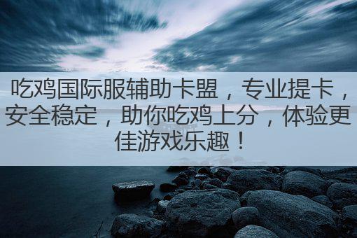 吃鸡国际服辅助卡盟,专业提卡,安全稳定,助你吃鸡上分,体验更佳游戏乐趣!
