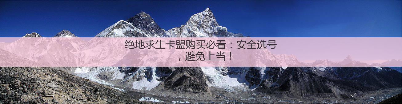 绝地求生卡盟购买必看:安全选号,避免上当!