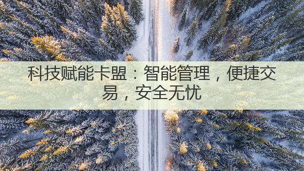 科技赋能卡盟：智能管理，便捷交易，安全无忧