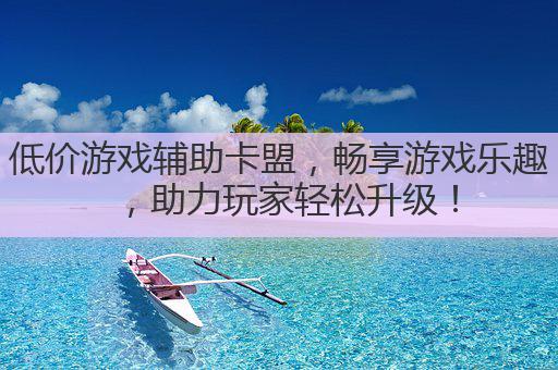 低价游戏辅助卡盟,畅享游戏乐趣,助力玩家轻松升级!