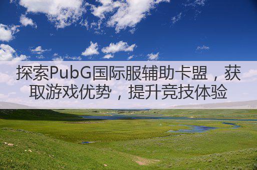 探索PubG国际服辅助卡盟,获取游戏优势,提升竞技体验