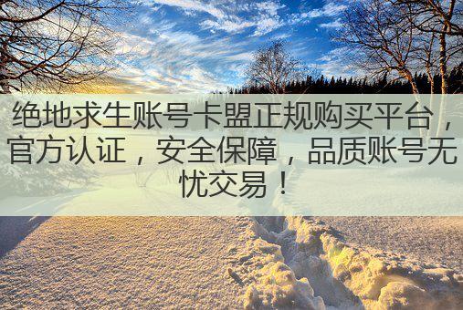 绝地求生账号卡盟正规购买平台,官方认证,安全保障,品质账号无忧交易!