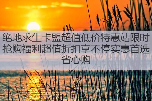 绝地求生卡盟超值低价特惠站限时抢购福利超值折扣享不停实惠首选省心购