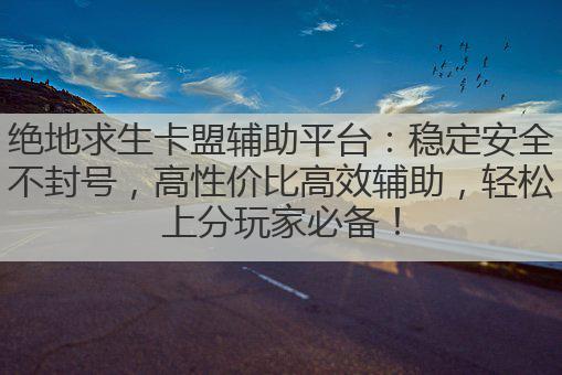 绝地求生卡盟辅助平台:稳定安全不封号,高性价比高效辅助,轻松上分玩家必备!