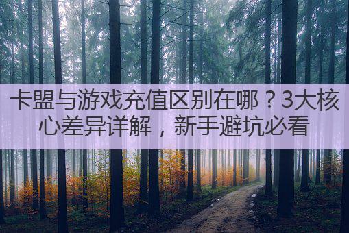 卡盟与游戏充值区别在哪?3大核心差异详解,新手避坑必看