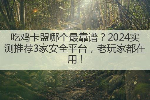 吃鸡卡盟哪个最靠谱?2024实测推荐3家安全平台,老玩家都在用!