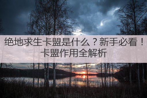 绝地求生卡盟是什么?新手必看!卡盟作用全解析