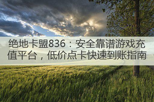 绝地卡盟836:安全靠谱游戏充值平台,低价点卡快速到账指南
