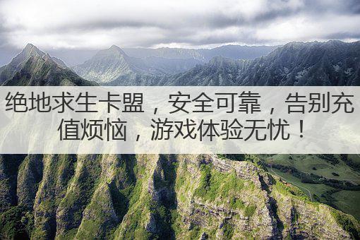 绝地求生卡盟，安全可靠，告别充值烦恼，游戏体验无忧！