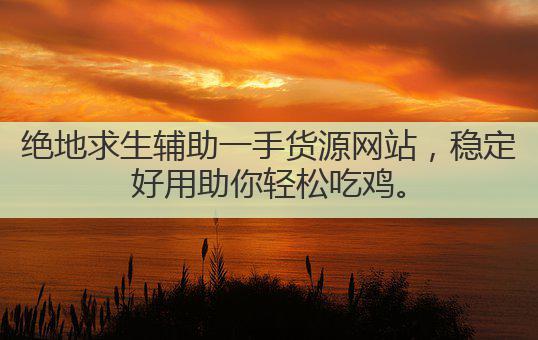 绝地求生辅助一手货源网站,稳定好用助你轻松吃鸡。