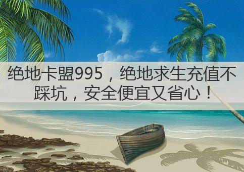 绝地卡盟995,绝地求生充值不踩坑,安全便宜又省心!