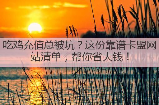 吃鸡充值总被坑?这份靠谱卡盟网站清单,帮你省大钱!