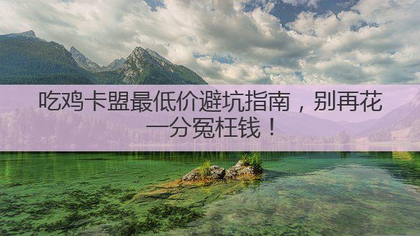 吃鸡卡盟最低价避坑指南,别再花一分冤枉钱!
