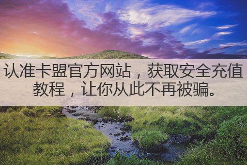 认准卡盟官方网站,获取安全充值教程,让你从此不再被骗。