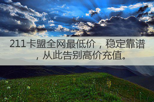 211卡盟全网最低价，稳定靠谱，从此告别高价充值。