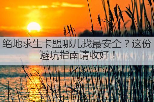 绝地求生卡盟哪儿找最安全?这份避坑指南请收好!