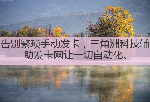 告别繁琐手动发卡，三角洲科技辅助发卡网让一切自动化。