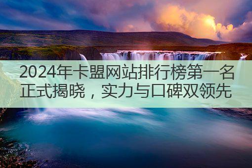 2024年卡盟网站排行榜第一名正式揭晓，实力与口碑双领先