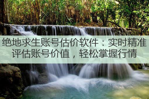 绝地求生账号估价软件：实时精准评估账号价值，轻松掌握行情
