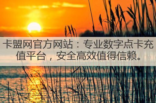 卡盟网官方网站：专业数字点卡充值平台，安全高效值得信赖。