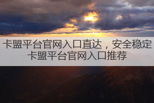 卡盟平台官网入口直达,安全稳定卡盟平台官网入口推荐