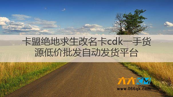 卡盟绝地求生改名卡cdk一手货源低价批发自动发货平台