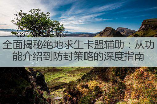 全面揭秘绝地求生卡盟辅助:从功能介绍到防封策略的深度指南