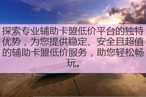 探索专业辅助卡盟低价平台的独特优势，为您提供稳定、安全且超值的辅助卡盟低价服务，助您轻松畅玩。