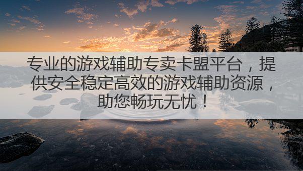专业的游戏辅助专卖卡盟平台，提供安全稳定高效的游戏辅助资源，助您畅玩无忧！